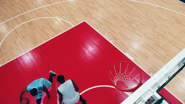 African Athletes are Playing Basketball in the Gym