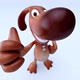 4K Fun 3D cartoon animation of a dog - VideoHive Item for Sale