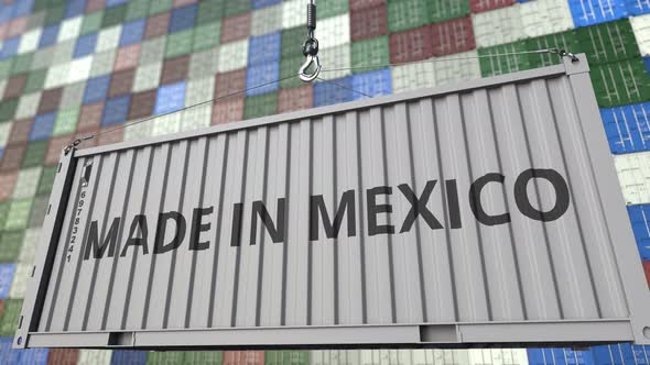 Container with MADE IN MEXICO Caption