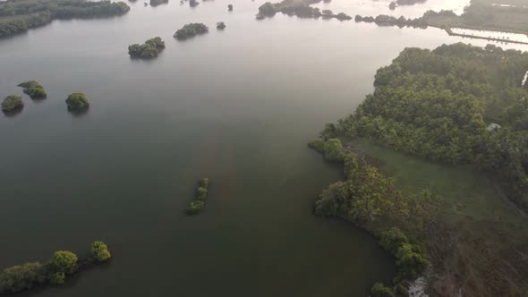 Following River at Sunset Kerala 4k