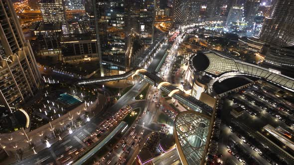 Car Traffic Road in Futuristic Urban Metropolis Cityscape