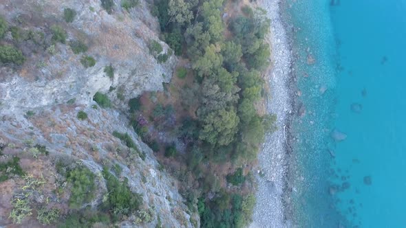 Aerial View of Beautiful Southern Italian Coastline
