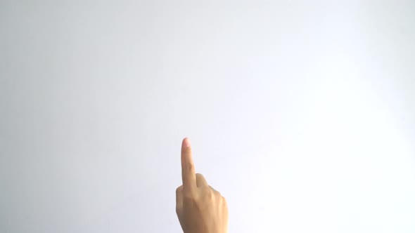 Hand Sign Posture Click In Isolated