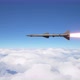Missile Fly Above the Clouds 4k - VideoHive Item for Sale