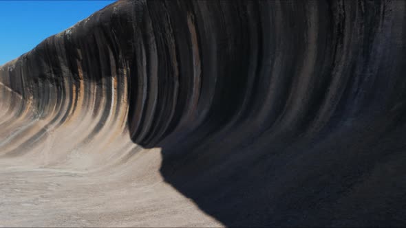 wave rock close up gimbal shot