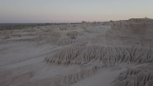 Walls of China, Mungo National Park, New South Wales, Australia Outback 4K Aerial Drone Footage