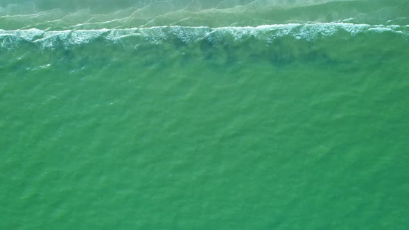 4K aerial drone view of beautiful sea waves, Flight over sea.