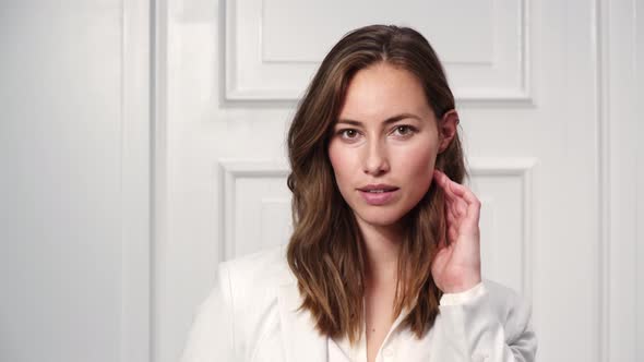 Beautiful Businesswoman in White