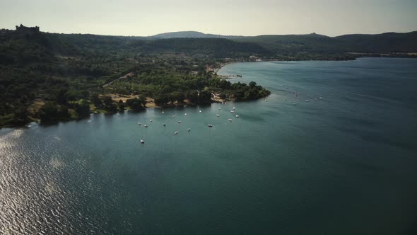 Panoramic View of Lake Bracciano