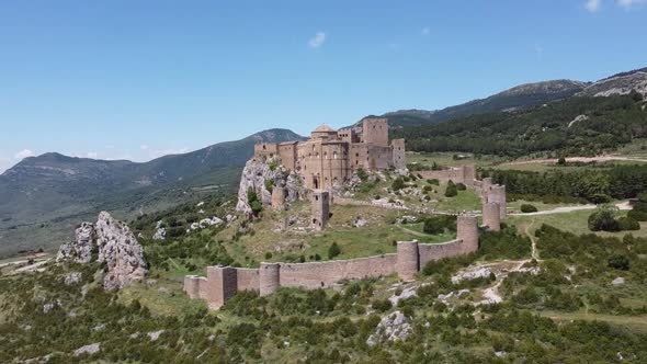Aerial View Of Loarre Castle In Spain