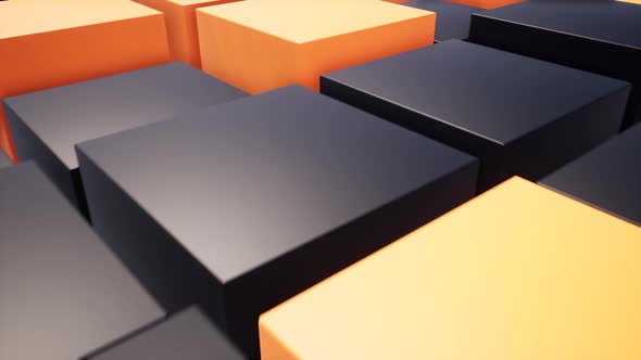 Black and Orange Boxes Modern Packaging for Digital Wallpaper Design