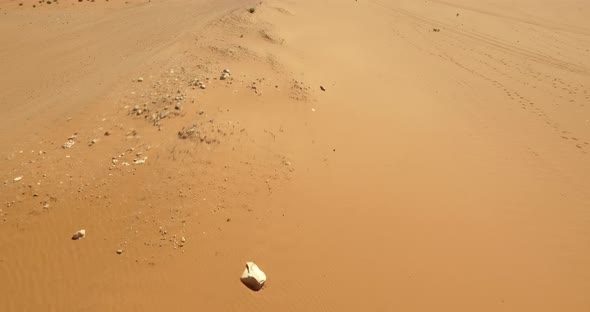 Flying over Dunes in the Desert