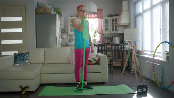 Cute Funny Young Gay Man Wearing Glasses And Bright Sportswear