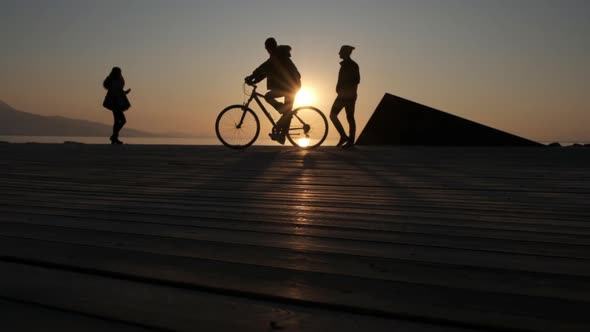 Walking People Silhouette