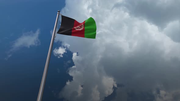 Afghanistan Flag Waving - 4K