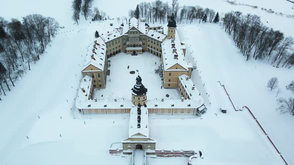 Nesvizh, Belarus.Castle of the Radziwill in the Belarusian town of Nesvizh.
