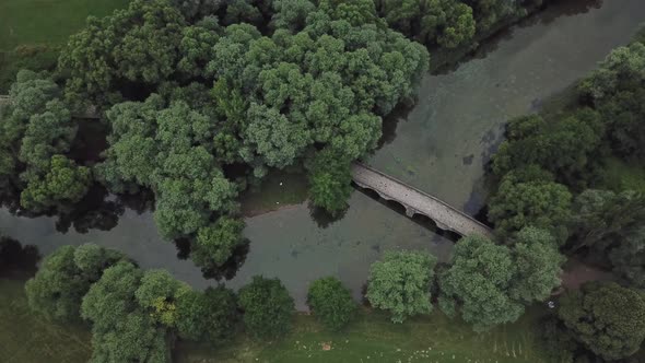 Aerial View Of The Old Roman Bridge In Sarajevo V7