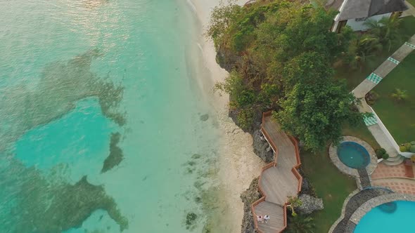 Light Green Sea Coast with Reefs