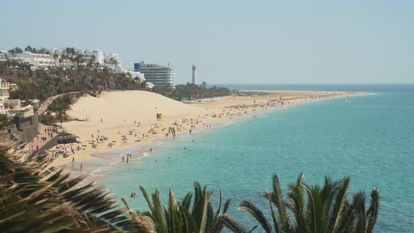 Morro Jable Beach On Fuerteventura Spain