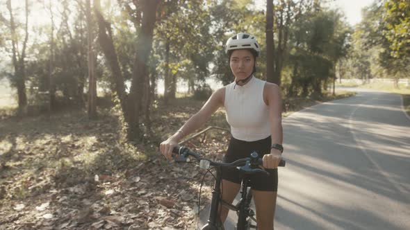 Cyclist Girl Training