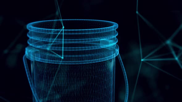 Bucket Hologram Close Up 4k