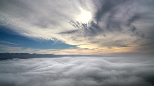 8K Two Different Layers Of Clouds