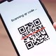Scanning QR Code By Smartphone Bar Code Reader Using Application on Smartphone Screen - VideoHive Item for Sale