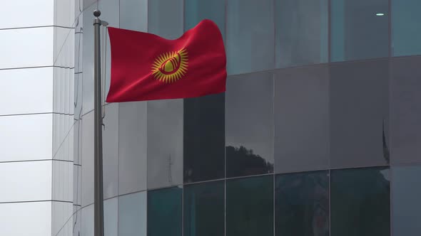 Kyrgyzstan Flag Background 4K