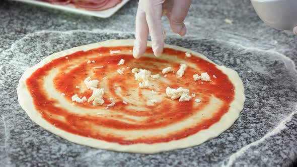 Pizza Crust Close Up.