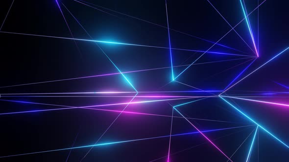 Neon Lines Abstract Geometric Background Seamless Loop