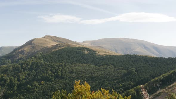 Mountain ranges of Stara planina  beautiful nature 4K 2160p 30fps UltraHD footage - Slow tilt on hig