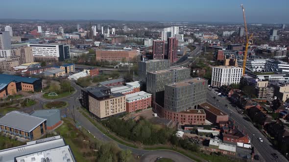 Aerial Cityscape Coventry City Of Culture 2021 From South West London Road