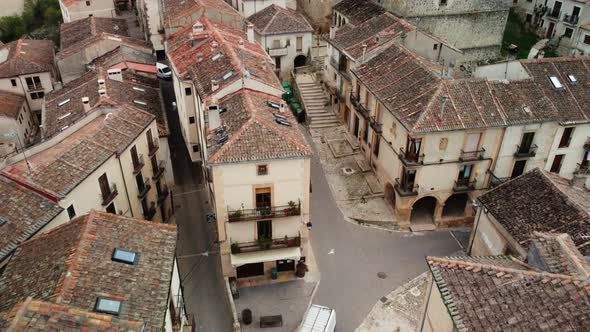 Aerial View of Sepulveda an Old Medieval Town in Segovia Province Spain