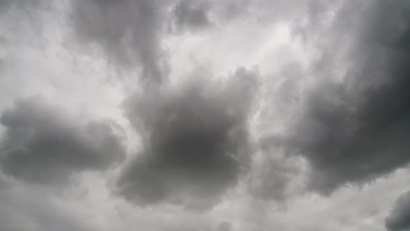 Storm Clouds Are Moving in Sky, Timelapse