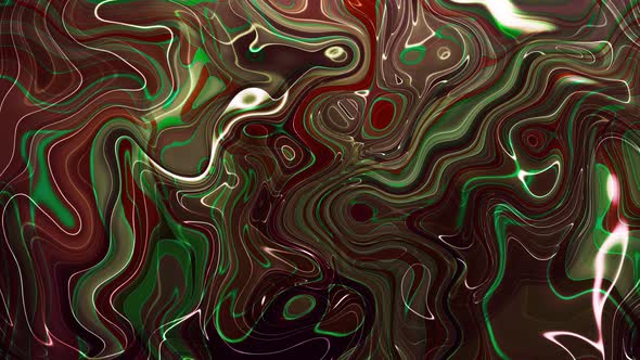 Brown Green Red Color Seamless Abstract Marble Liquid Animated Background