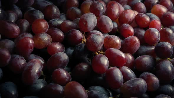 Piles Of Red Grapes