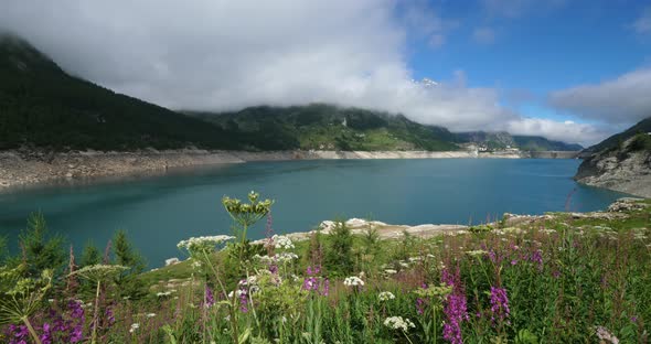 Lake of Tignes, Savoie department, french Alps, France