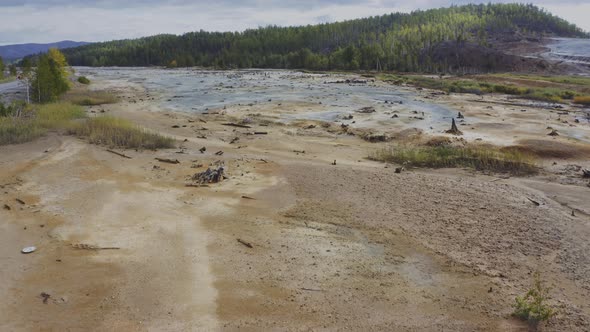 Sandy Land Without Green Spaces