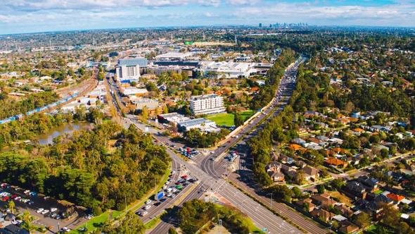 Aerial View of Suburb