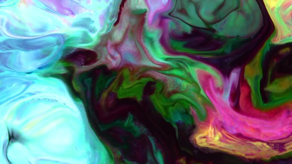 Abstract Colorful Sacral Liquid Waves Texture 777