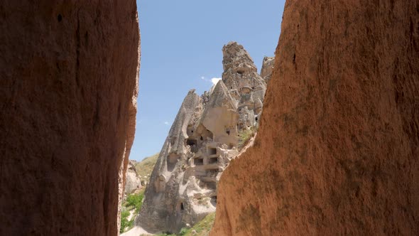 Large Stone Town of Uchhisar in Turkey