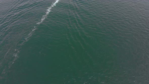 Aerial View of Ferry in Maggiore Lake