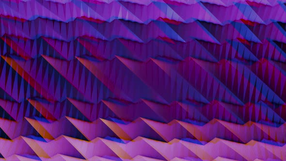 Wavy gradient animation in purple and pink colors with anaglyph effect