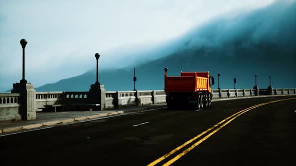 Big Lorry Truck on the Bridge