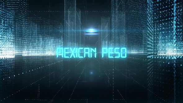 Skyscrapers Digital City Currency Mexican Peso