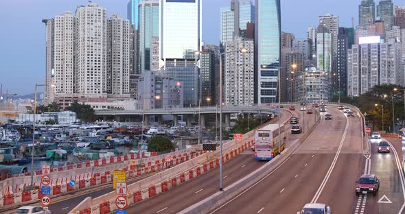 Hong Kong city at night