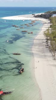 Beach on the Coast of Zanzibar Island Tanzania