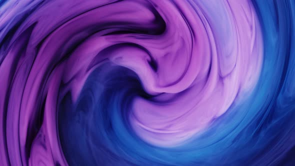 Liquid Art Drawing, Modern Acrylic Texture with Swirl Colorful Waves. Movement with Blue, Pink and