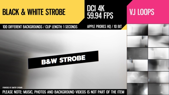 Black & White Strobe (4K Set)