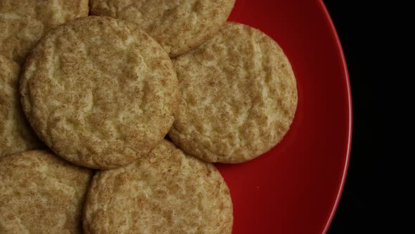 Cinematic, Rotating Shot of Cookies on a Plate - COOKIES